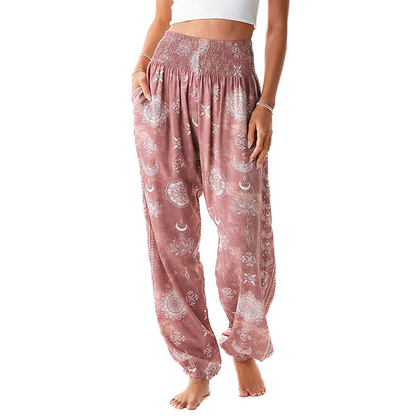Dusty Rose Lotus Moon Harem Pants | Lotus and Luna