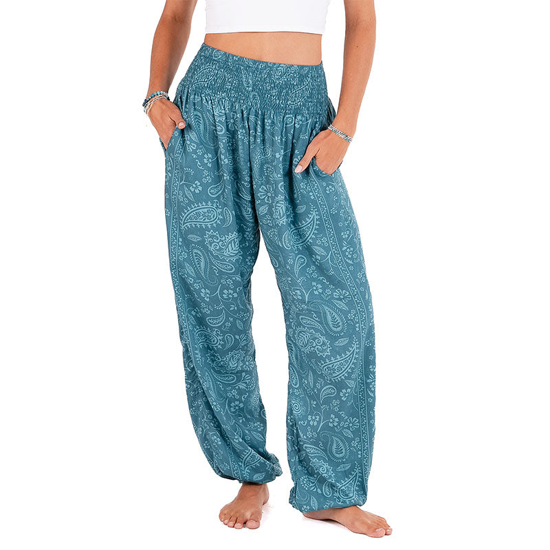 Pacific Paisley Harem Pants - LotusAndLuna
