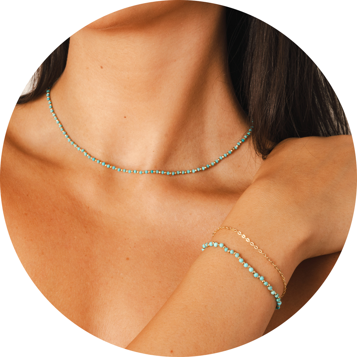 Enlightenment 2mm Necklace + Layered Bracelet Set