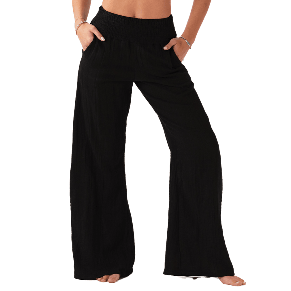 Wide leg cotton pants 2025 with pockets