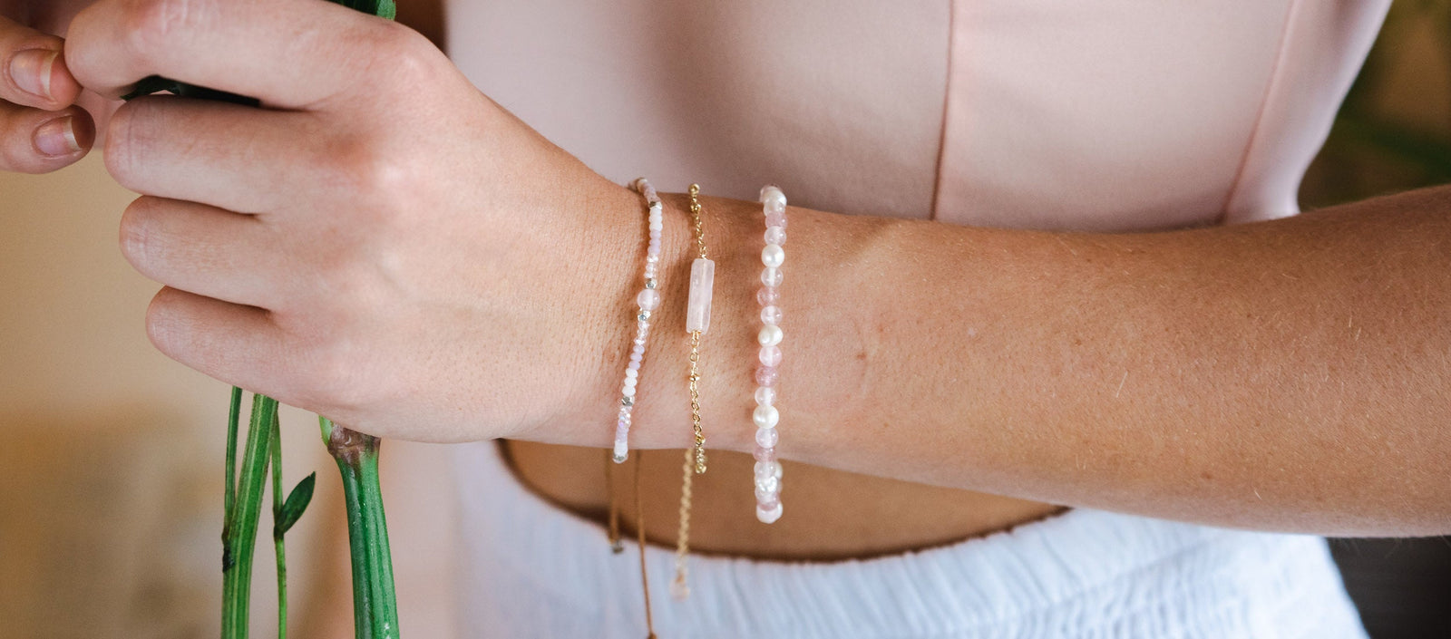 rose quartz bracelet