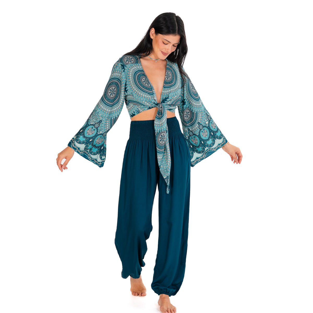 Deep Teal Harem Pants