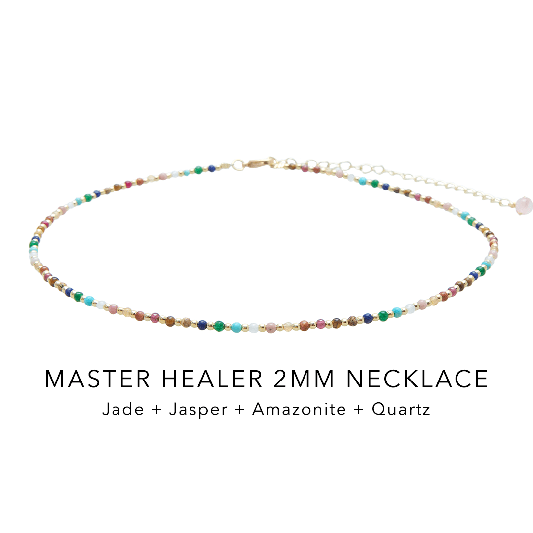 2mm Master Healer + Enlightenment Necklace Set - LotusAndLuna