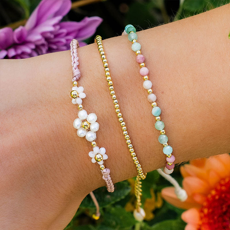 Pink Bloom Bracelet Stack