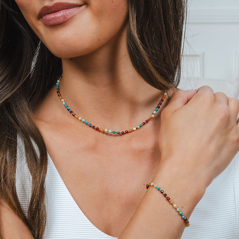 Divine Healer 3mm Necklace + Bracelet Set