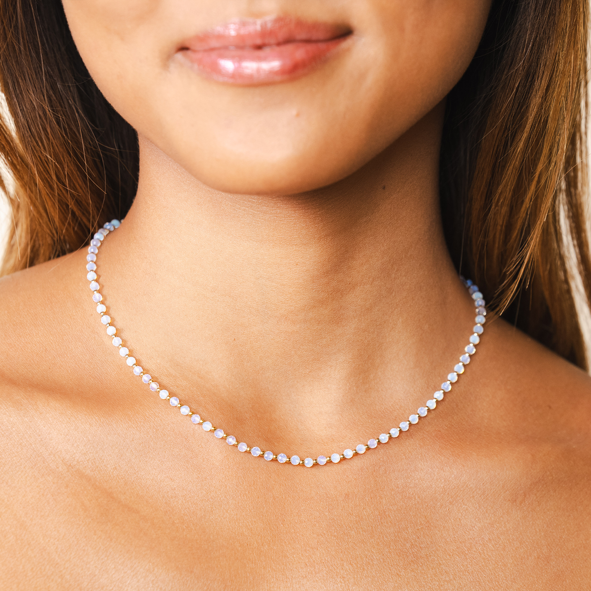 Gold Moon Dancer 3mm Healing Necklace