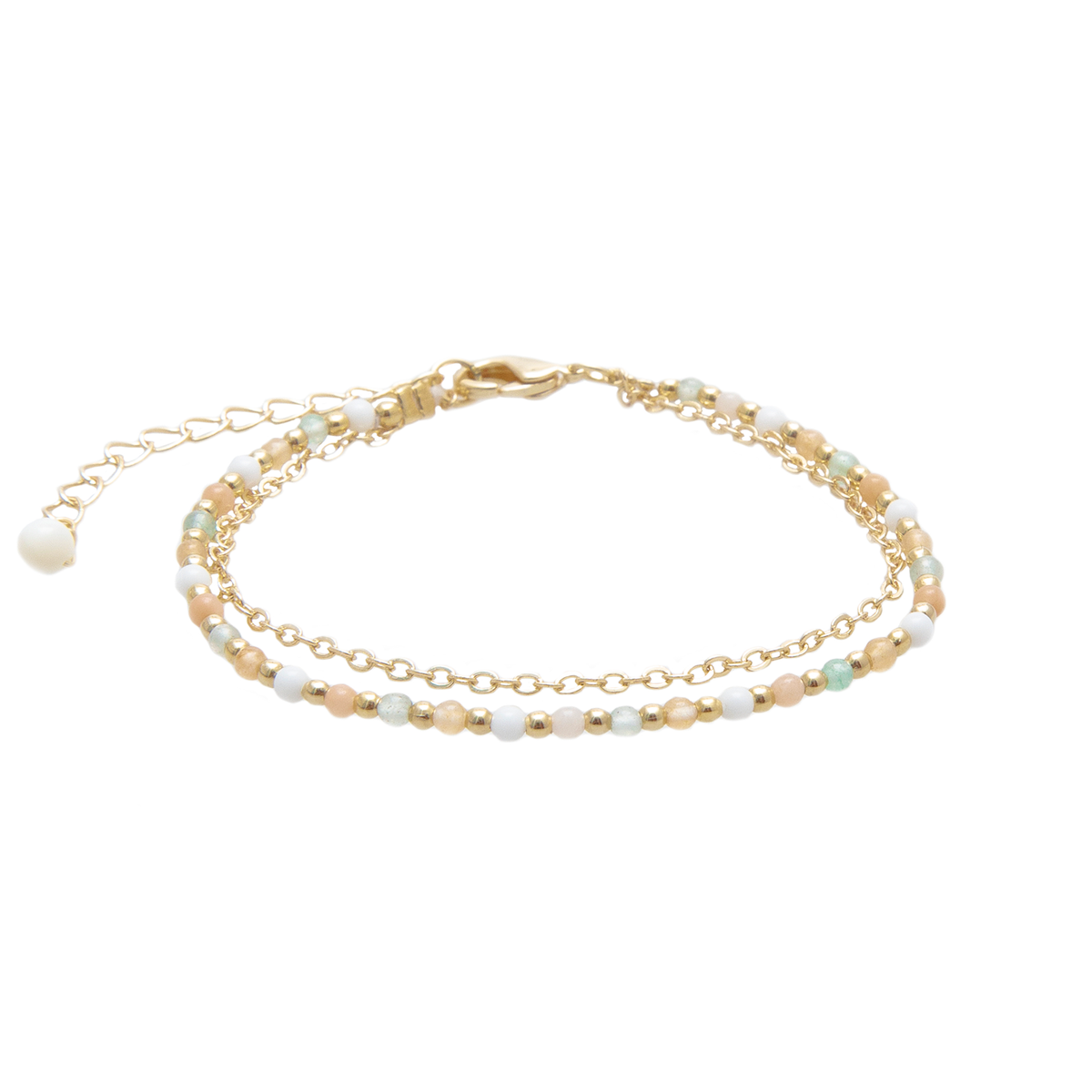 Good Fortune + Growth 2mm Necklace + Layered Bracelet Set