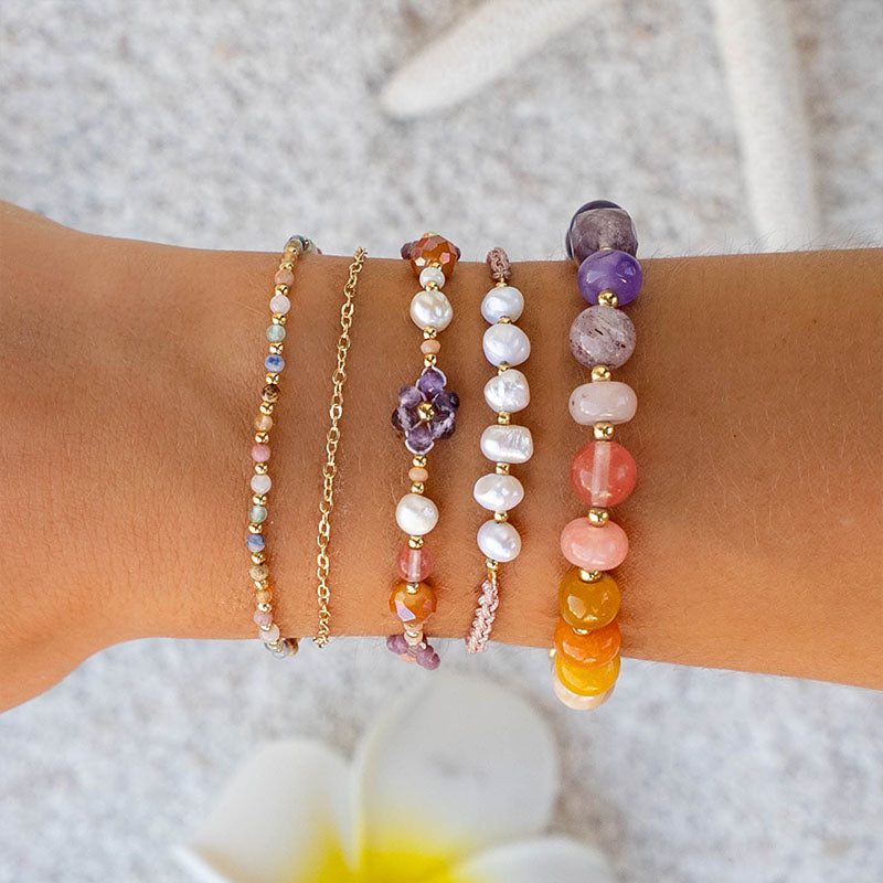 Coral Mermaids Pearl Bracelet