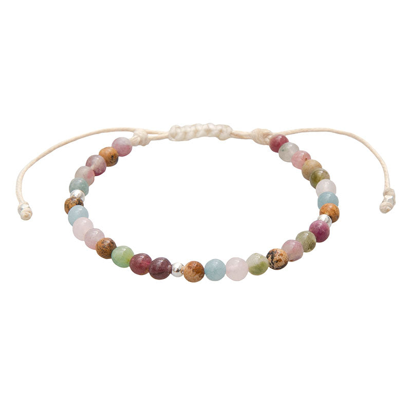 Peace + Love + Happiness 4mm Healing Bracelet