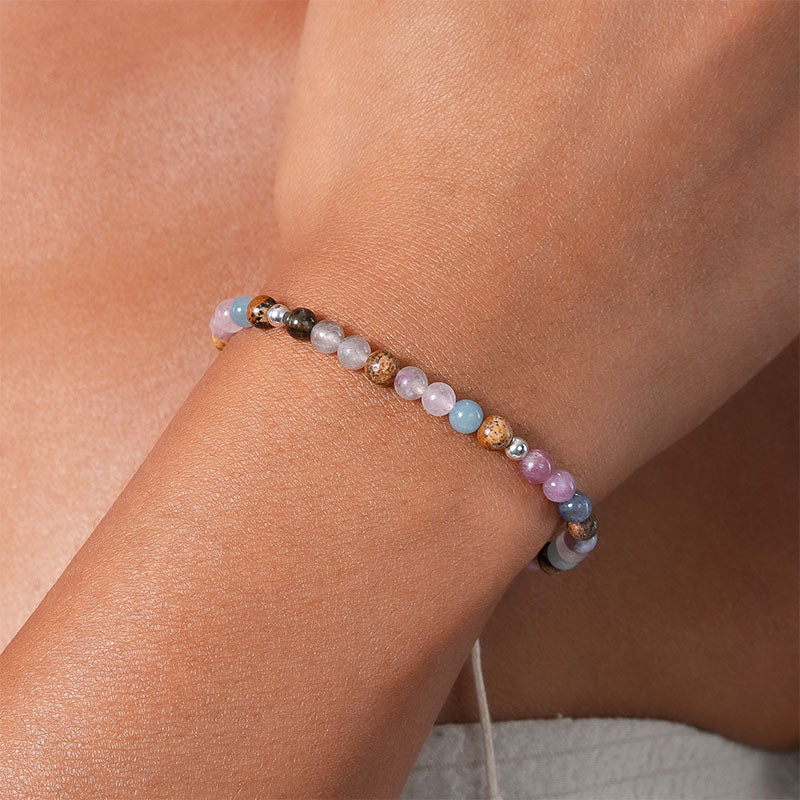 Peace + Love + Happiness 4mm Healing Bracelet