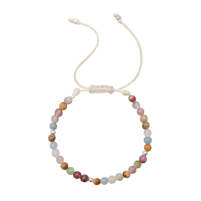 Peace + Love + Happiness 4mm Healing Bracelet