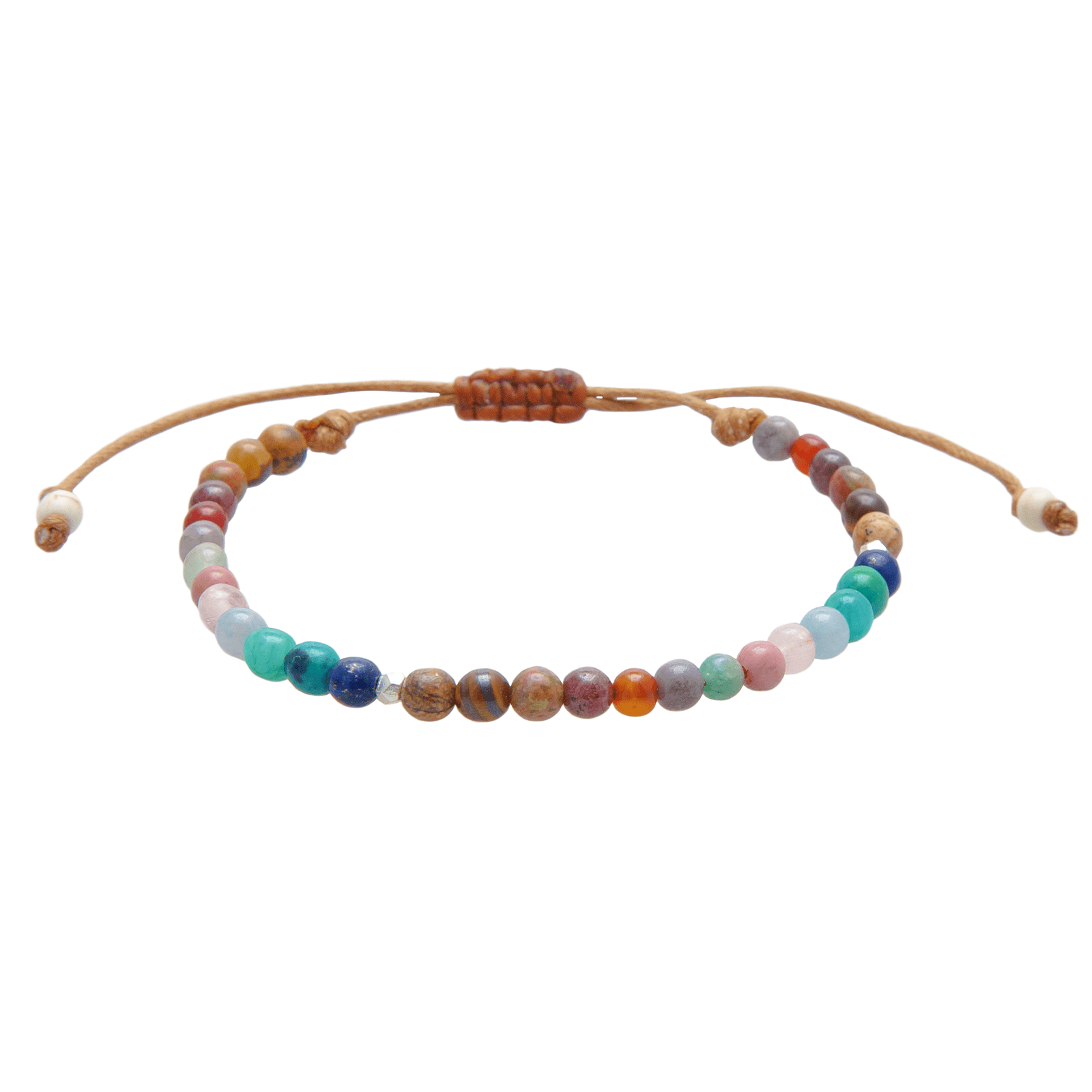 Lulugem Lotus Chakra Anklet Bracelet Seven Healing Gemstone Beads