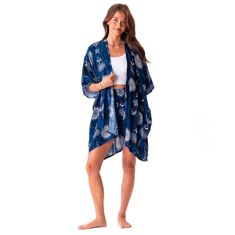 Nightfall Blue Lotus Moon Shorts