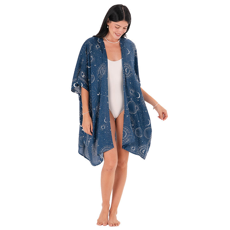 Sapphire Moonlight Kimono, front