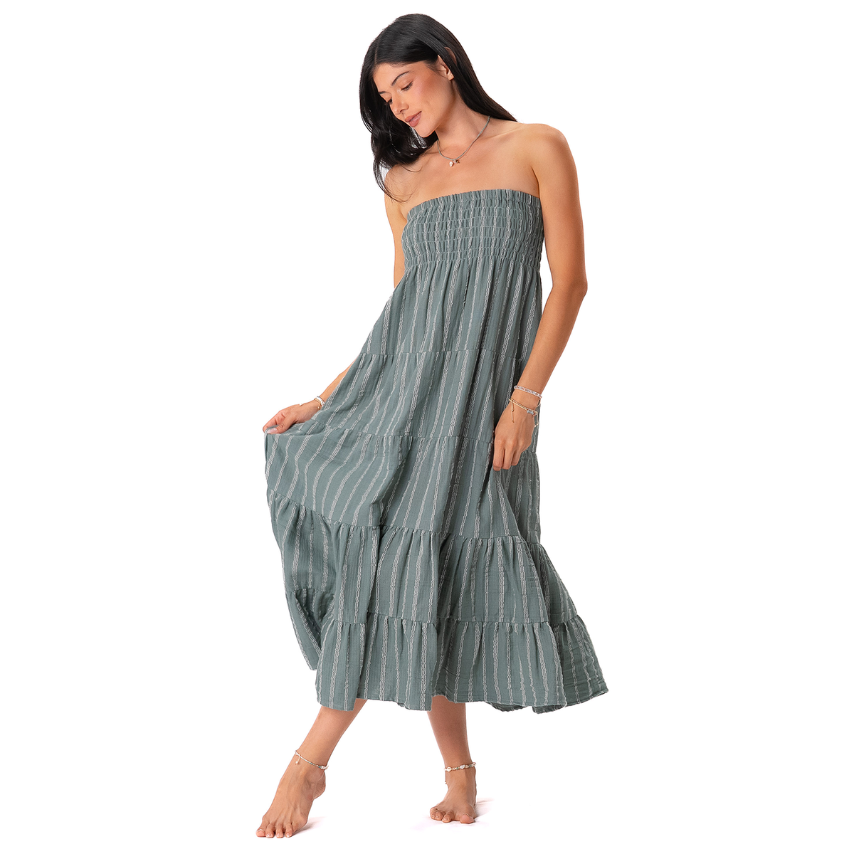 Sage Sailor Stripe Sundrift Skirt