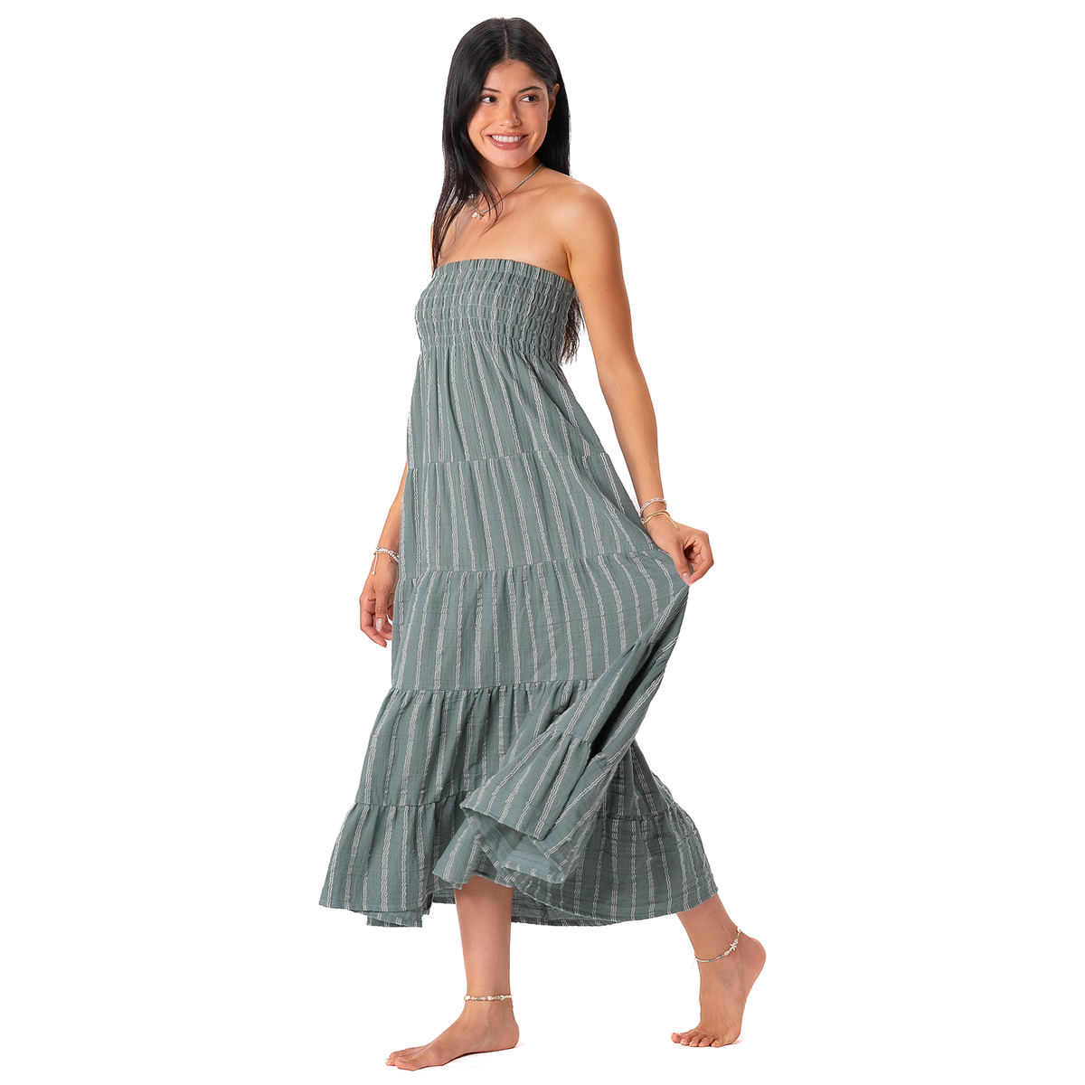 Sage Sailor Stripe Sundrift Skirt