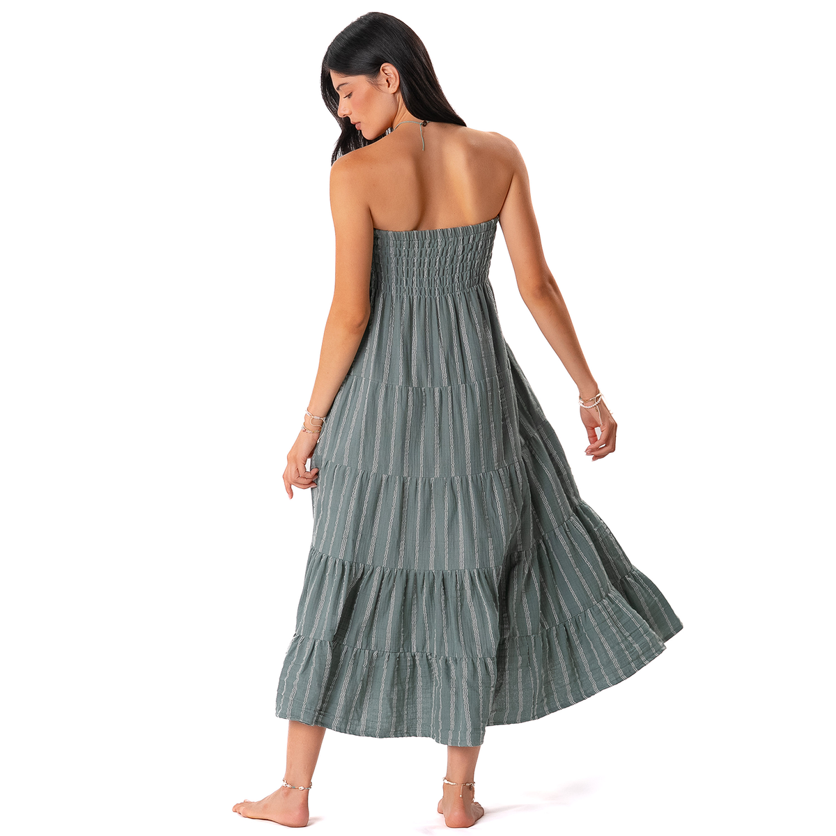 Sage Sailor Stripe Sundrift Skirt