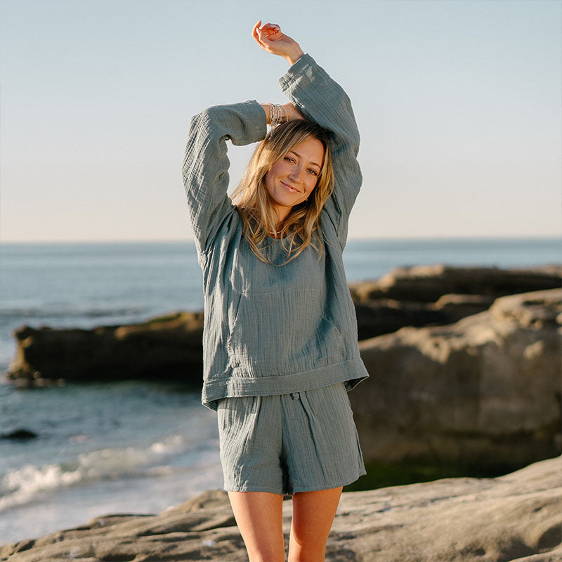 New Moon Blue Cabana Shorts