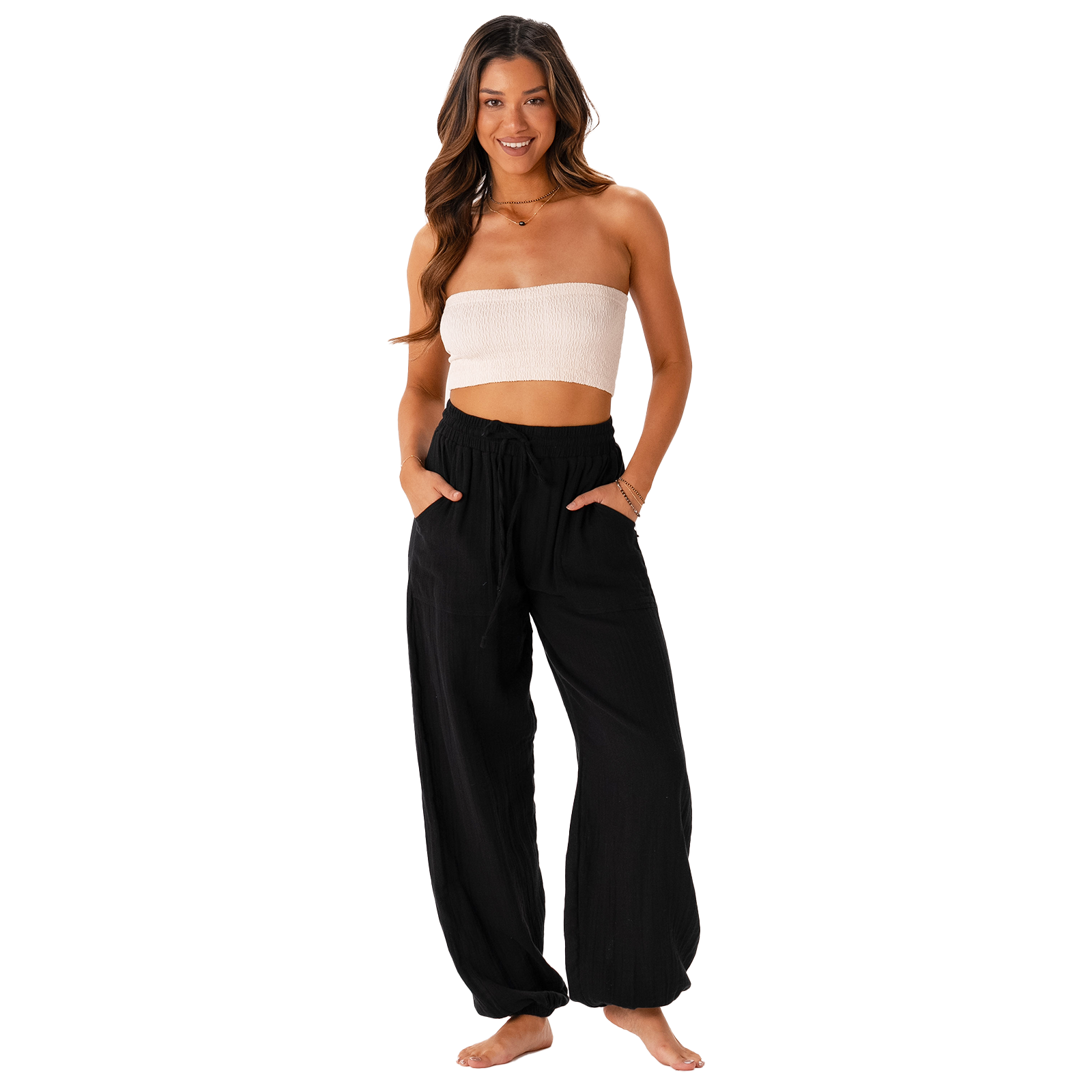 Black Castaway Jogger Pants | Lotus and Luna - LotusAndLuna