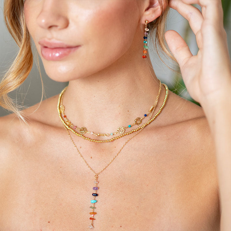 7 Chakra Raw Stone Jewelry Bundle