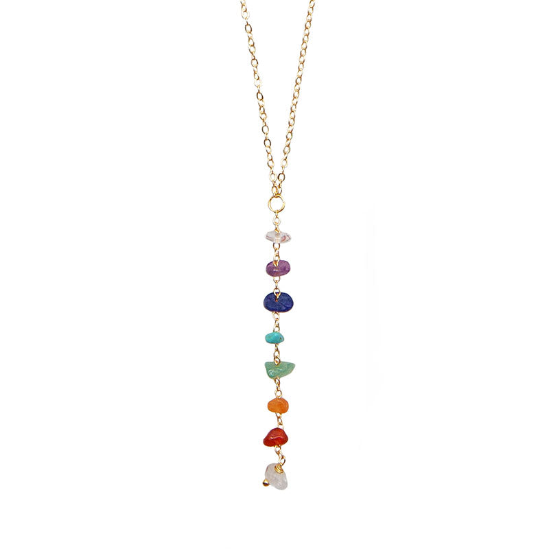 Divine Healer + 7 Chakra Raw Stone Necklace Stack