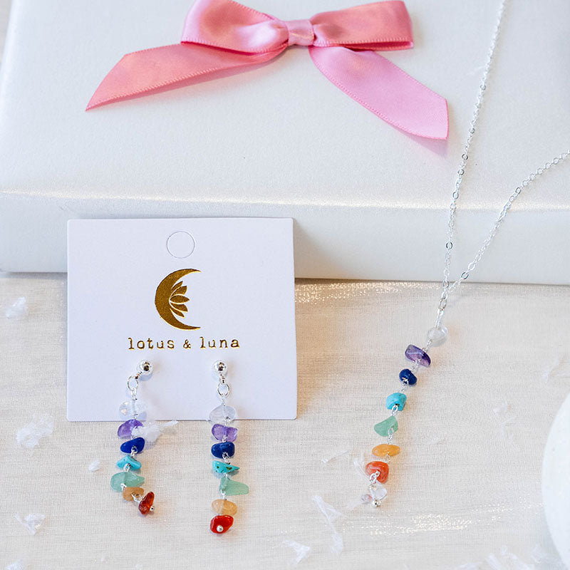7 Chakra Raw Stone Jewelry Bundle
