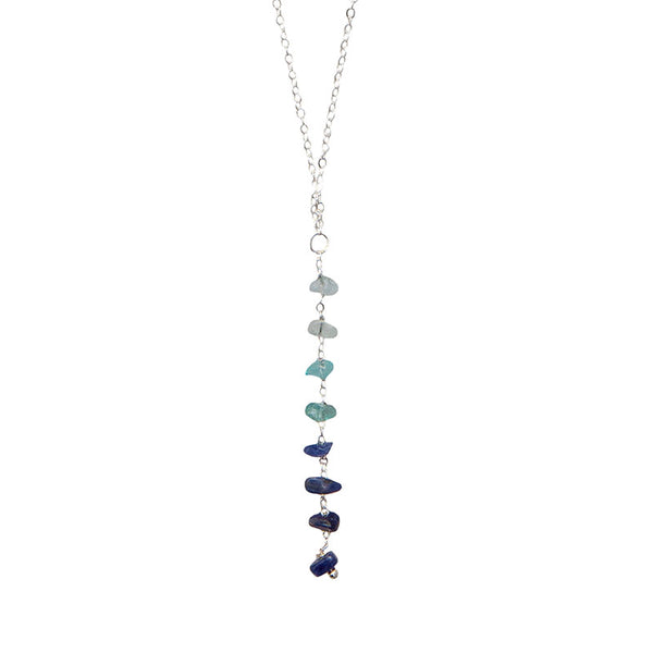 Ocean Ombre Raw Stone Healing Necklace