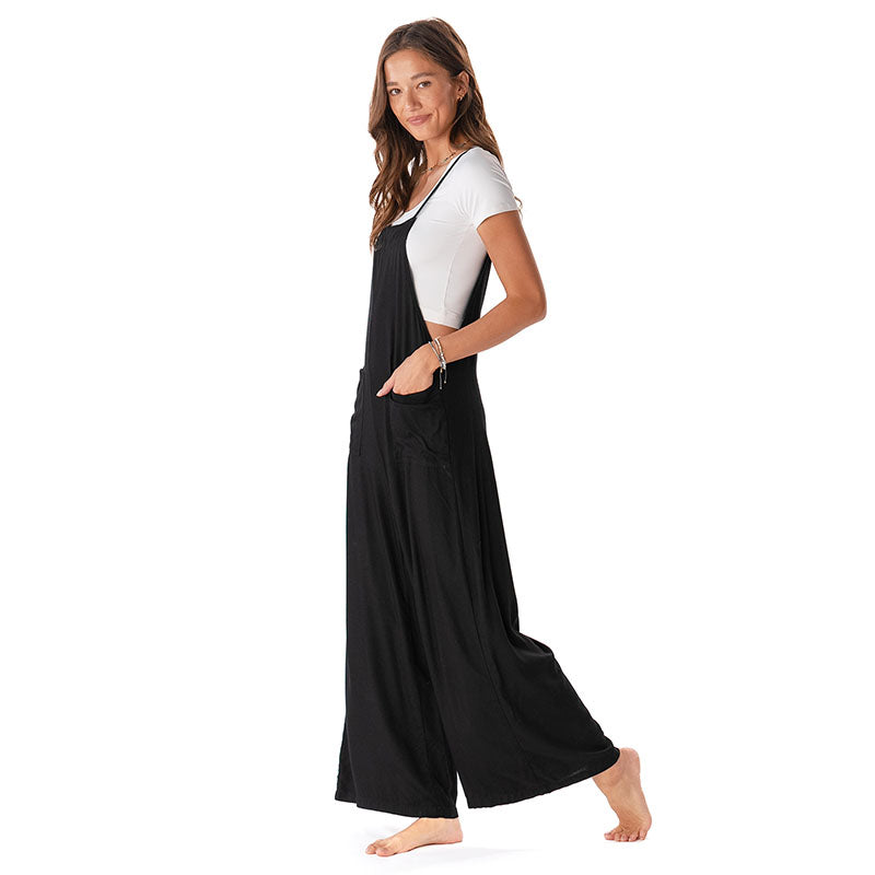 Black Rayon Nomad Jumpsuit