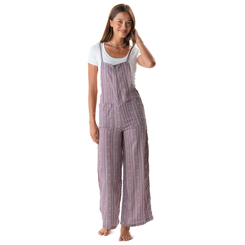Mauve Tribal Stripe Rayon Nomad Jumpsuit