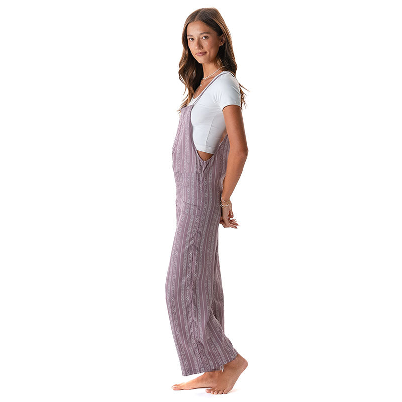 Mauve Tribal Stripe Rayon Nomad Jumpsuit