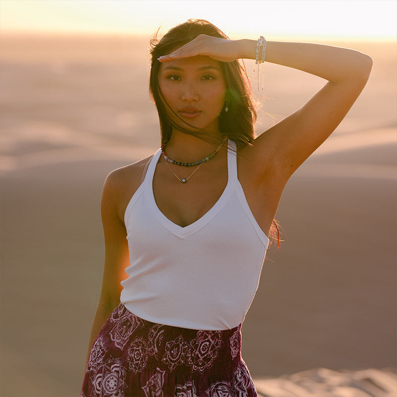 White Riviera Tank