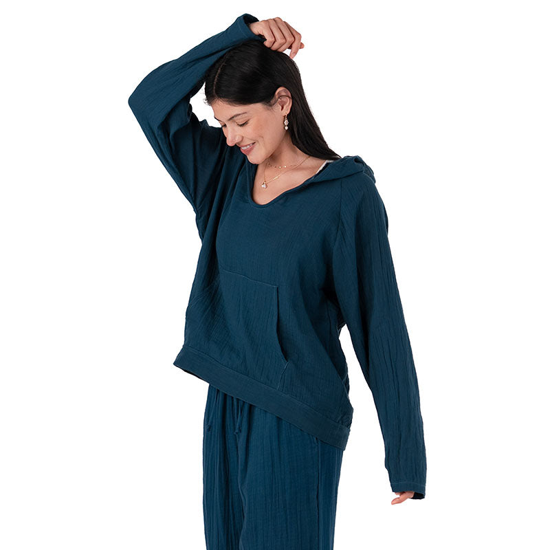 Deep Teal Baja Pullover
