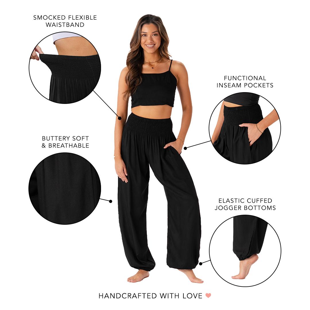 Black Harem Pants | Lotus and Luna - LotusAndLuna