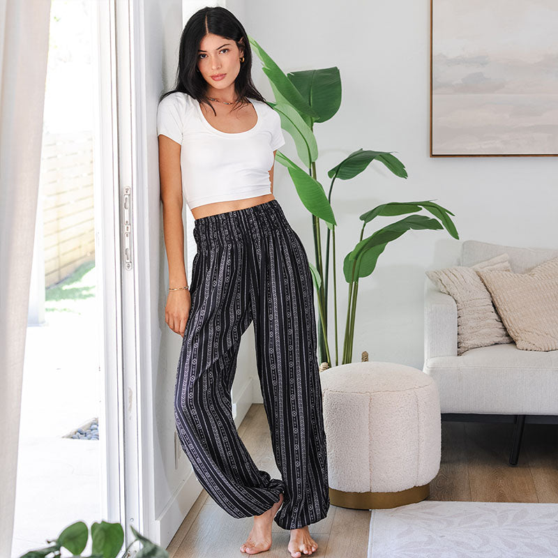 Akha Tribal Print Harem Pants | Lotus and Luna - LotusAndLuna Akha Tribal Print Harem Pants | Lotus and Luna - LotusAndLuna