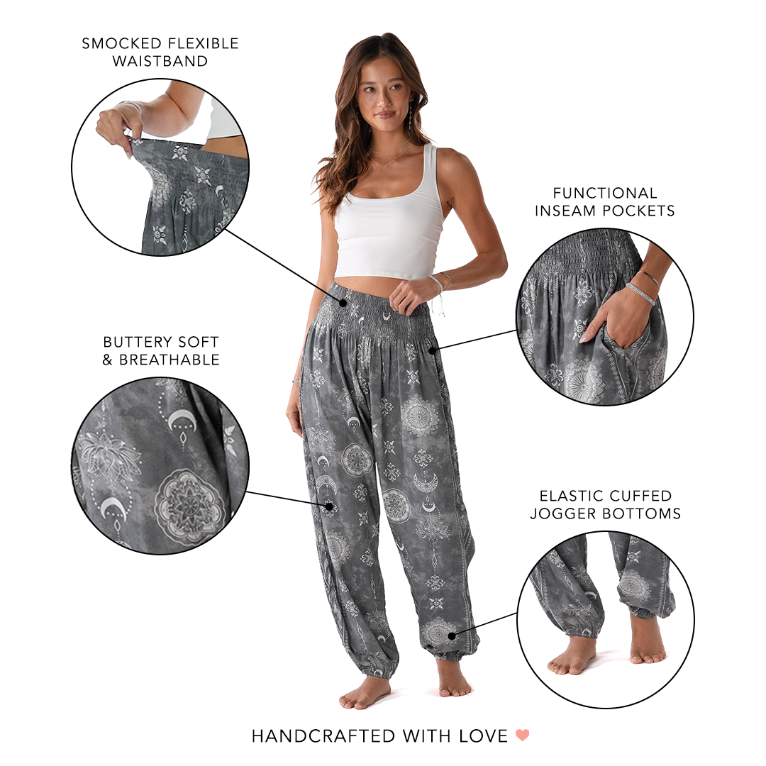 Celestial Grey Harem Pants LotusAndLuna - Main Image