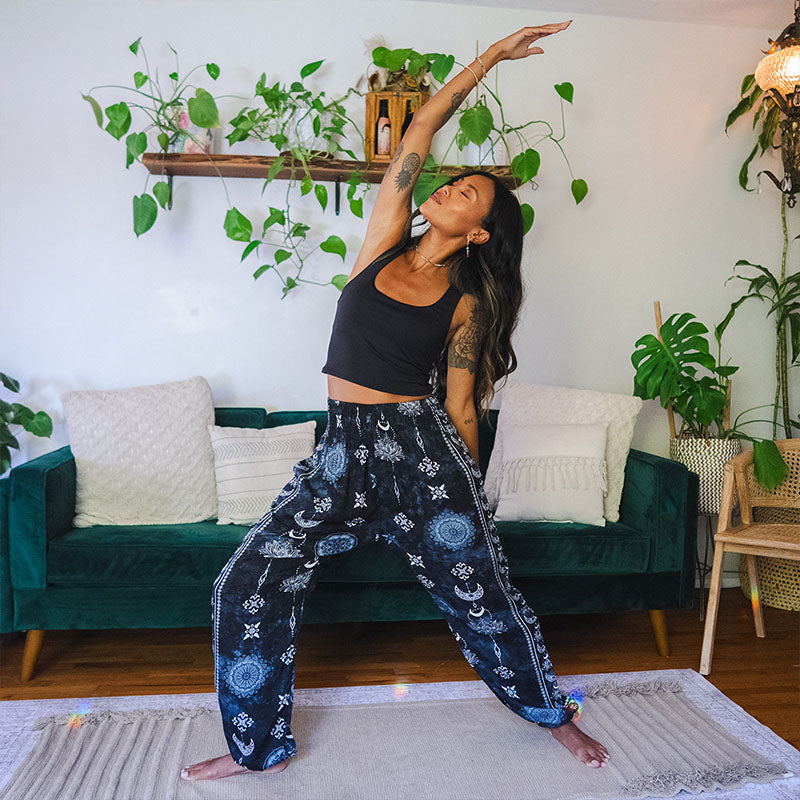 Midnight Lotus Moon Harem Pants | Lotus and Luna - LotusAndLuna