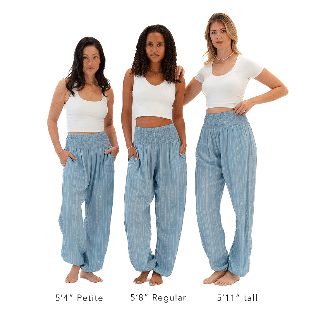 Denim Blue Tribal Harem Pants | Lotus and Luna - LotusAndLuna