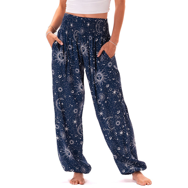 Indigo Cosmic Sky Harem Pants