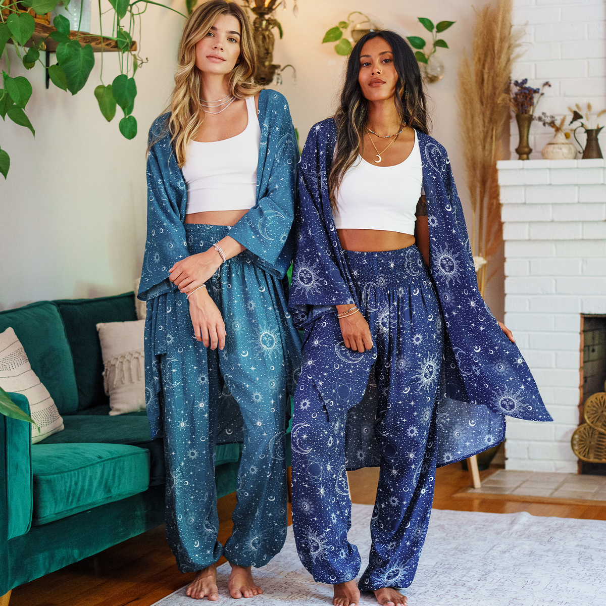 Turquoise Cosmic Sky Lounge Set
