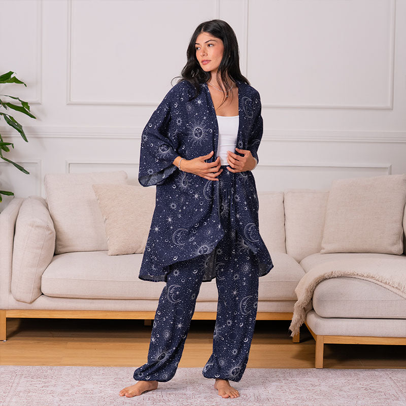 Indigo Cosmic Sky Harem Pants