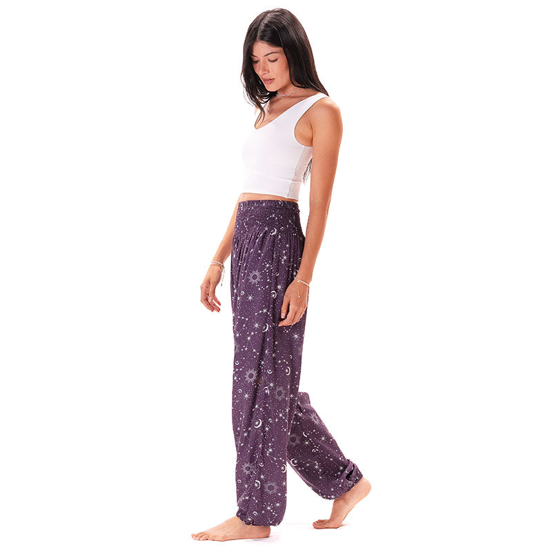 Plum Starry Night Harem Pants
