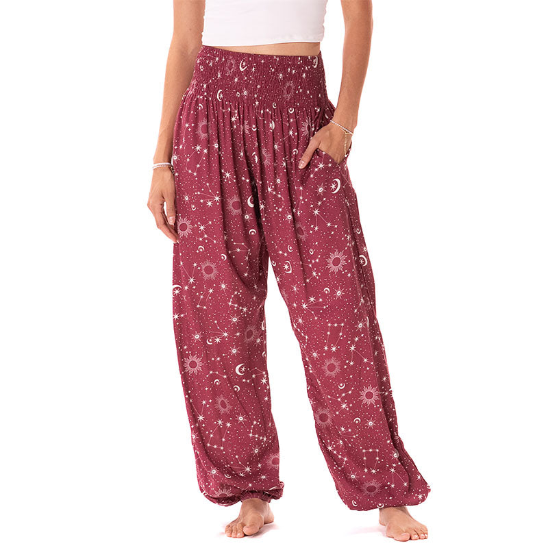 Cranberry Starry Night Harem Pants