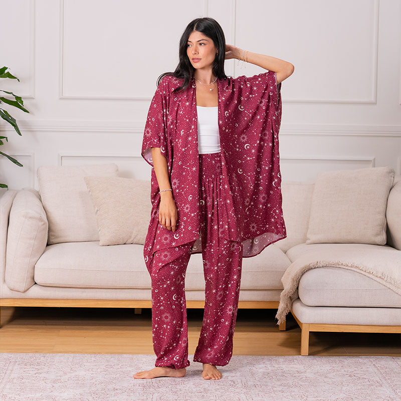 Cranberry Starry Night Harem Pants
