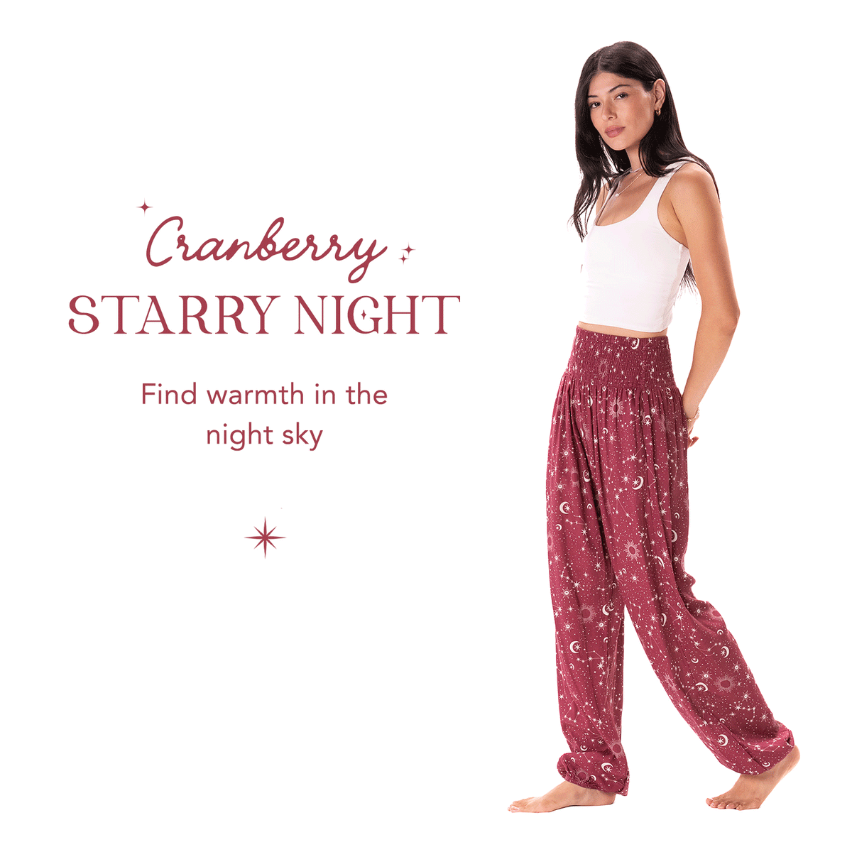 Cranberry Starry Night Lounge Set
