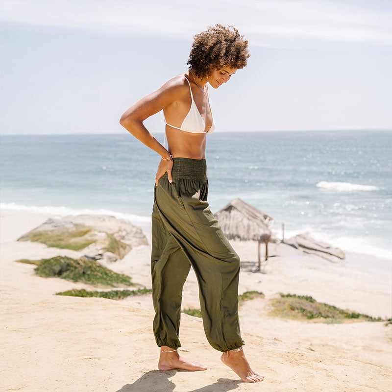 Olive Harem Pants - LotusAndLuna