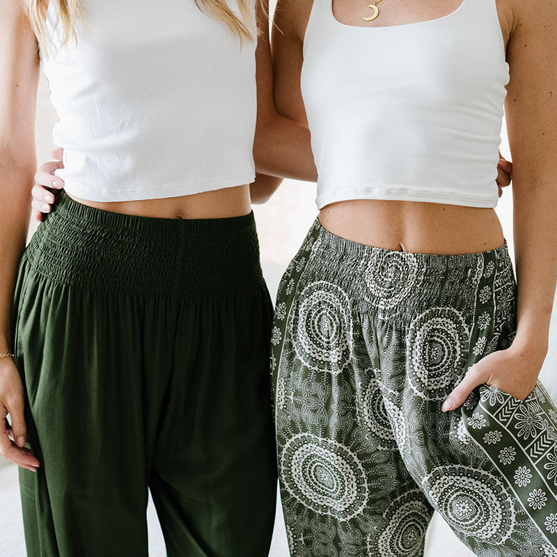 Olive Harem Pants - LotusAndLuna