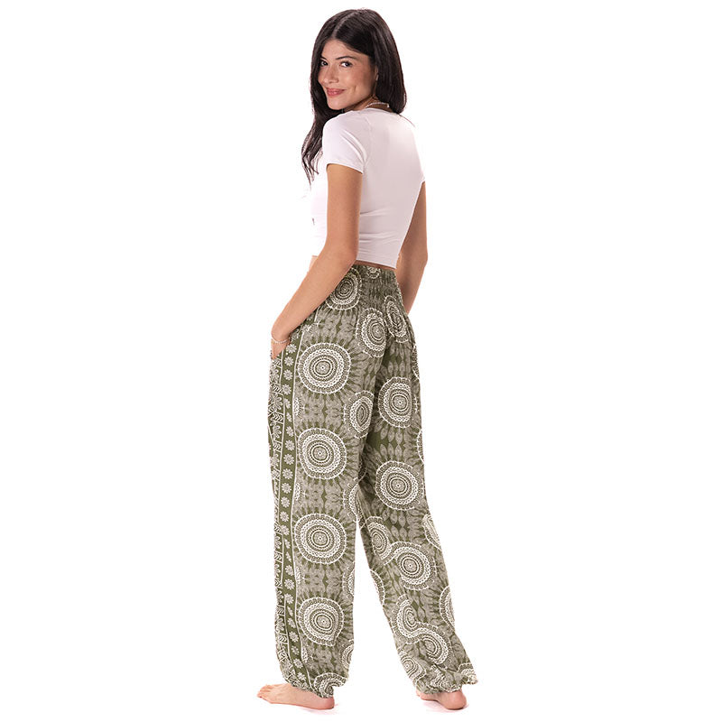 Misprint Tuscany Harem Pants, warmer olive than regular Tuscany, back