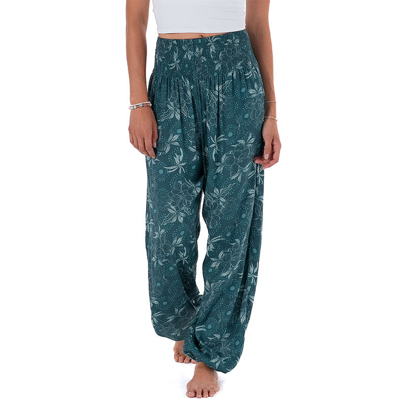Jade Dahlia Harem Pants, front