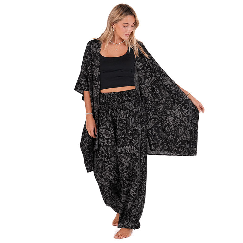 Shadow Paisley Harem Pants