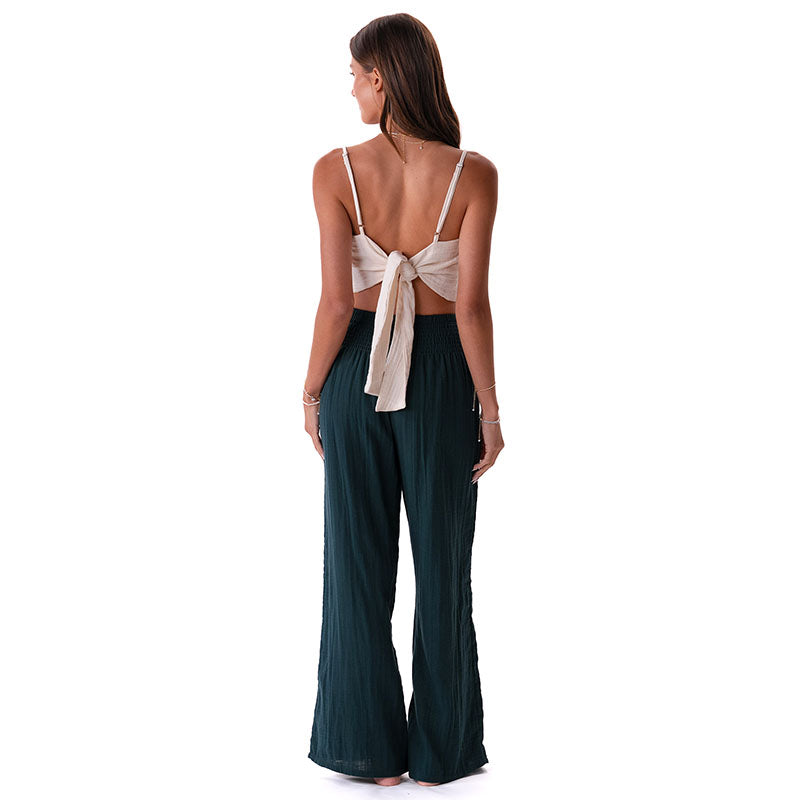 Rainforest Wide Leg Cotton Pants